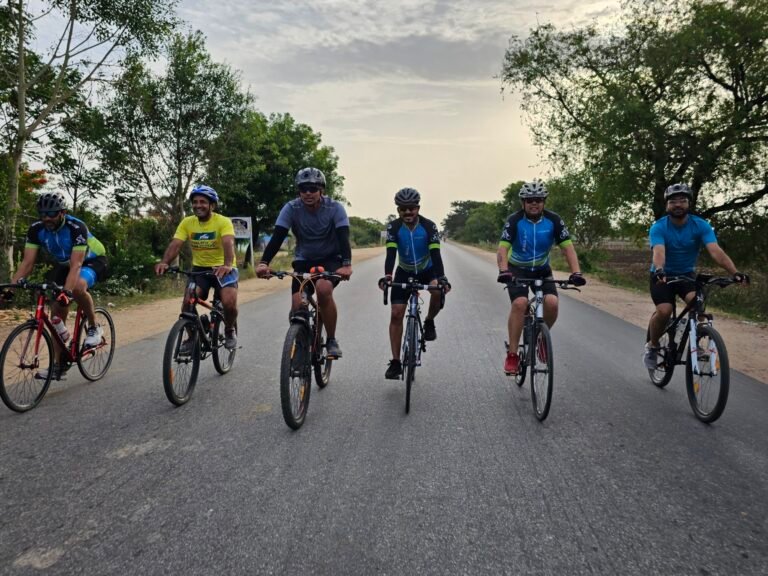 BCR cyclists riding together on a country road