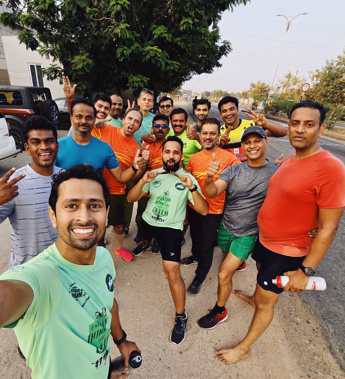BCR runners sharing a morning together in Ballari