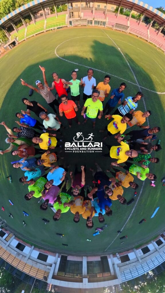 BCR stadium community gathered in a circle
